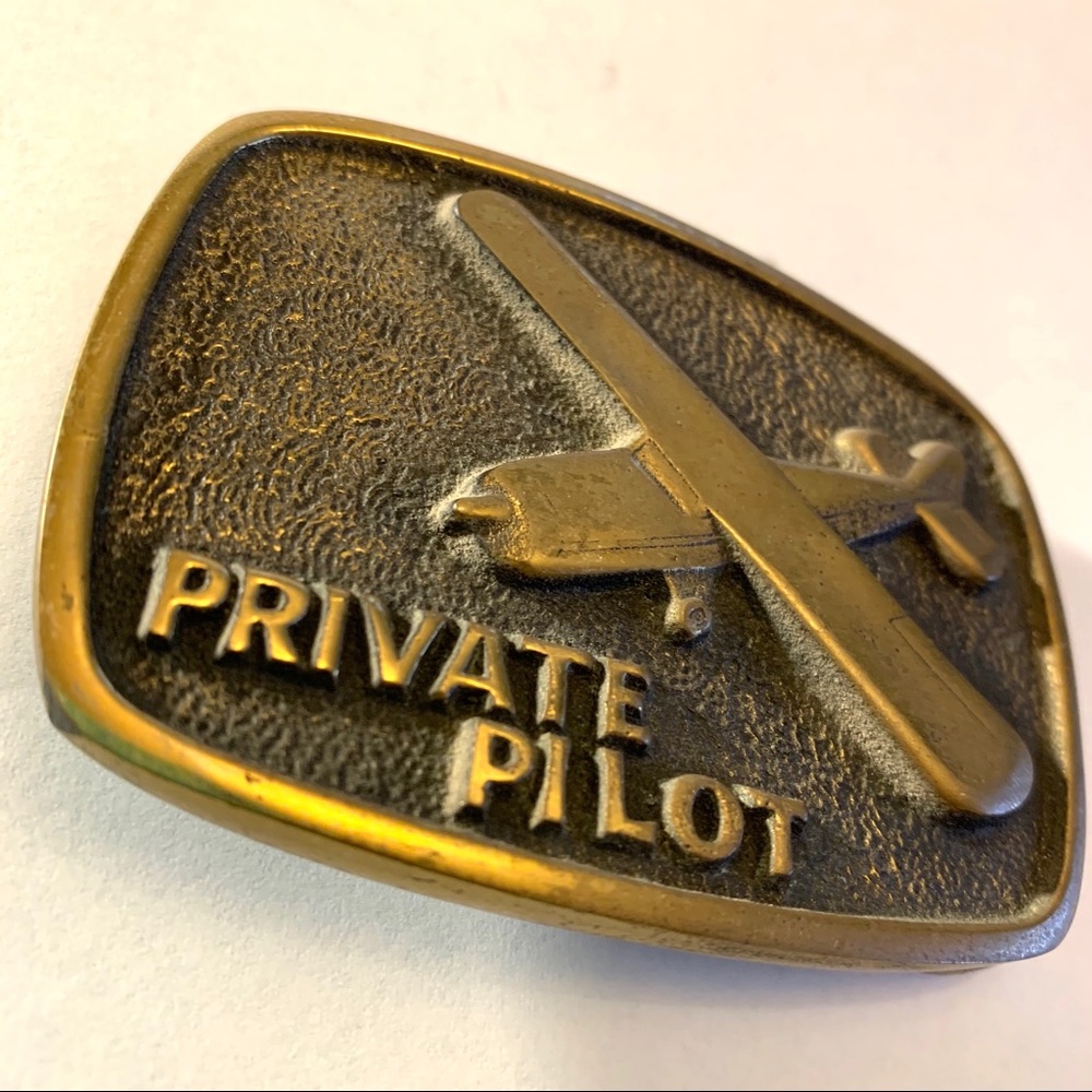 1978 Private Pilot Brass Belt Buckle